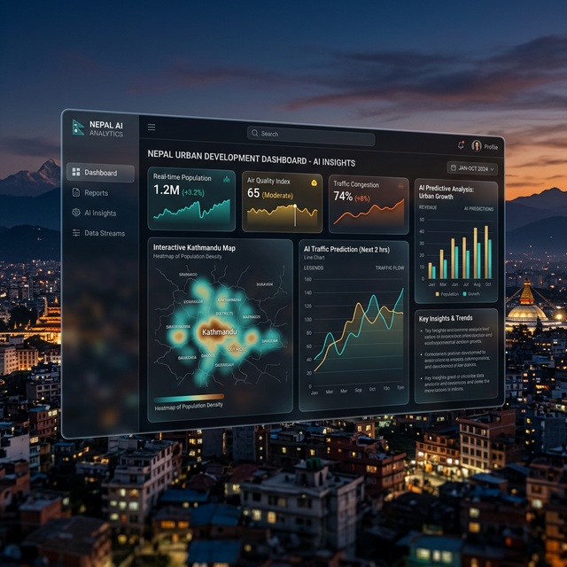 Kathmandu Cityscape AI Interface
